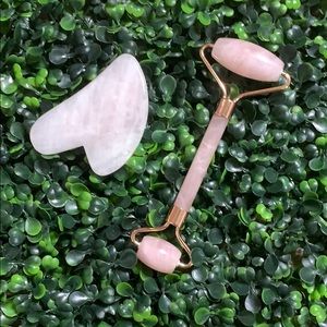Pink Jade Stone Roller & Gua Sha